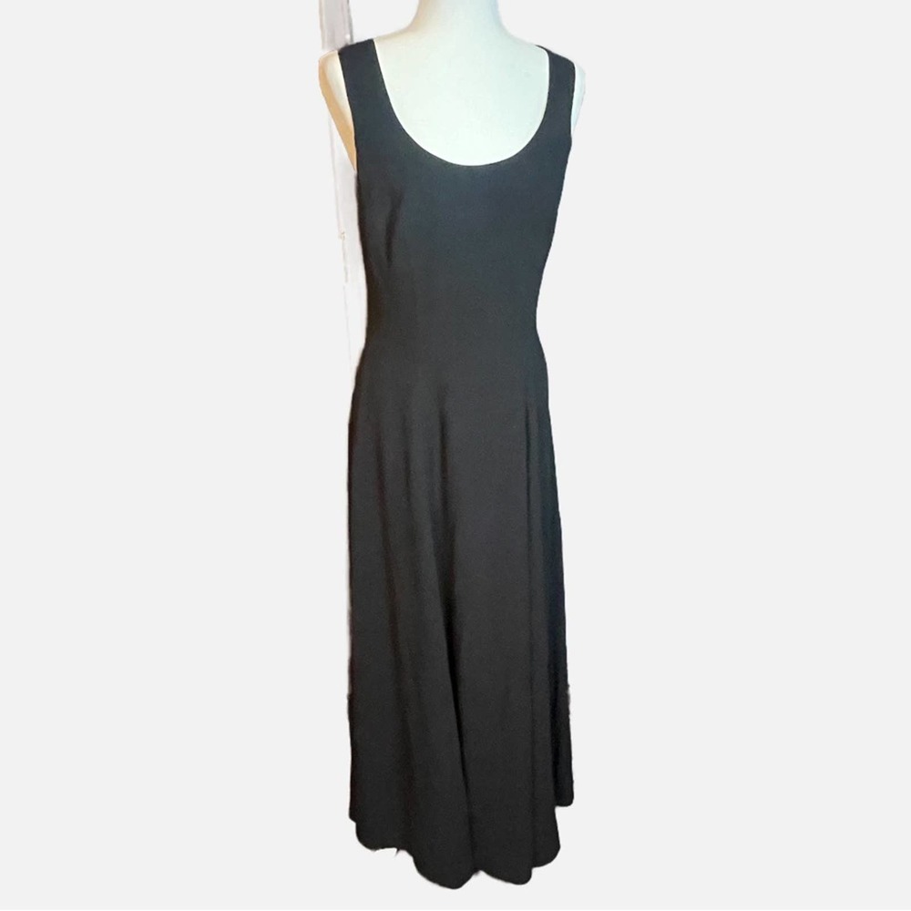 Catherine Curtis vintage classic black floor length halter formalwear size 10